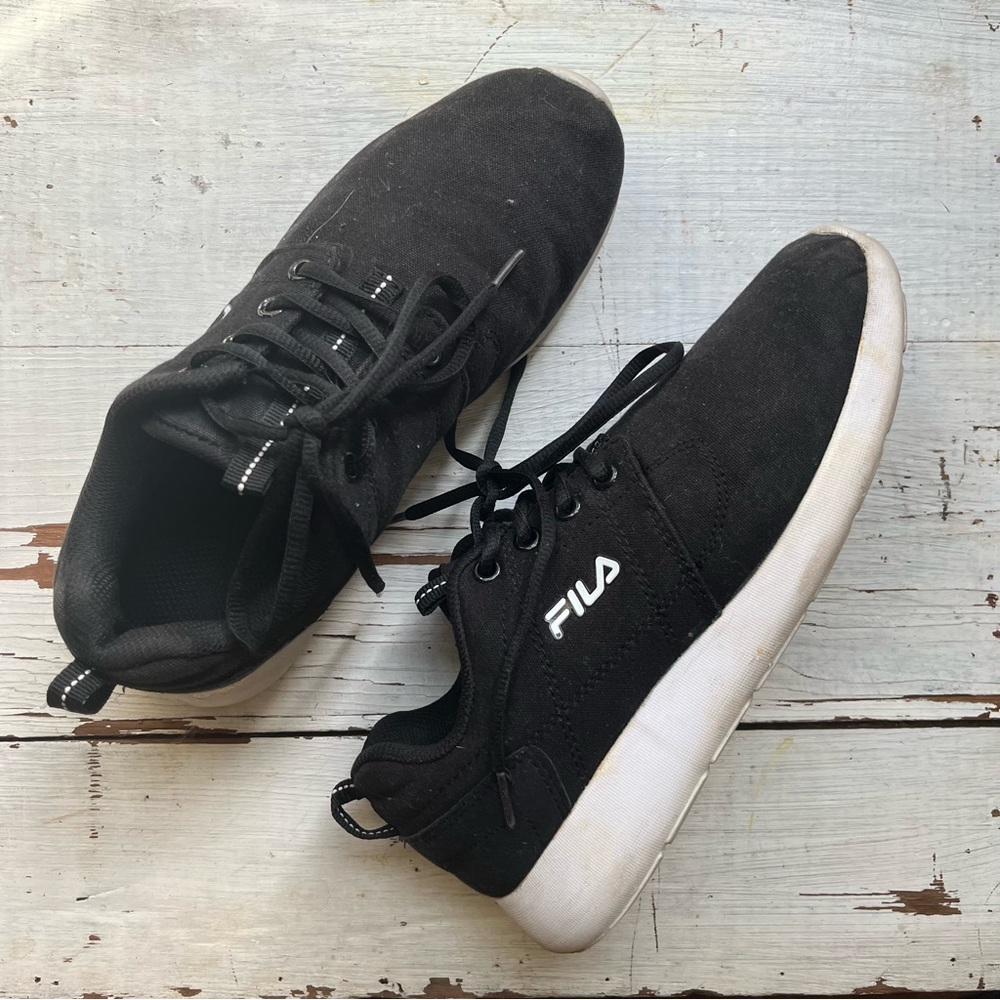 Fila Black with White Sole Athletic Shoe